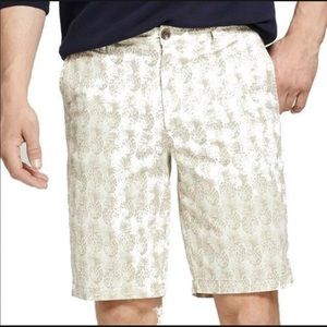 Goodfellow Mens 10.5” Pineapple Shorts | Size 34, 38 & 40 | NWT | Tan and White